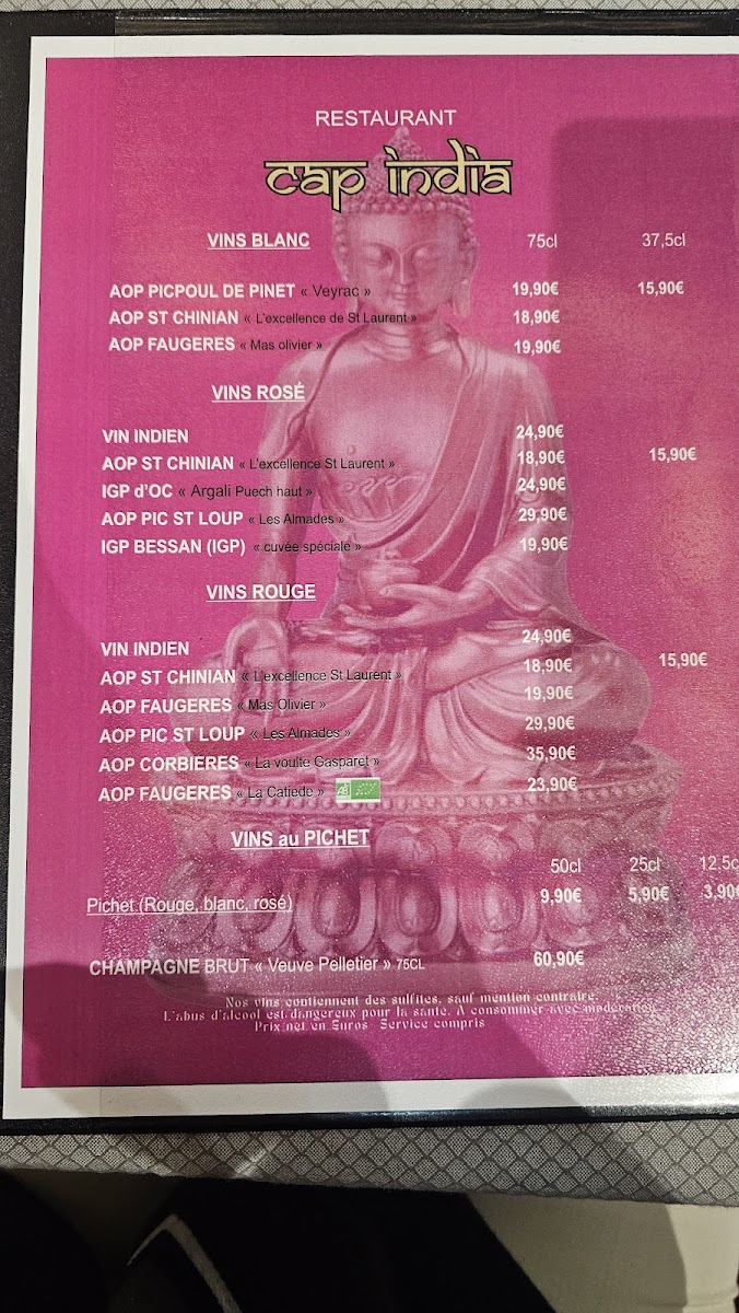 Menu Cap India Sète-2