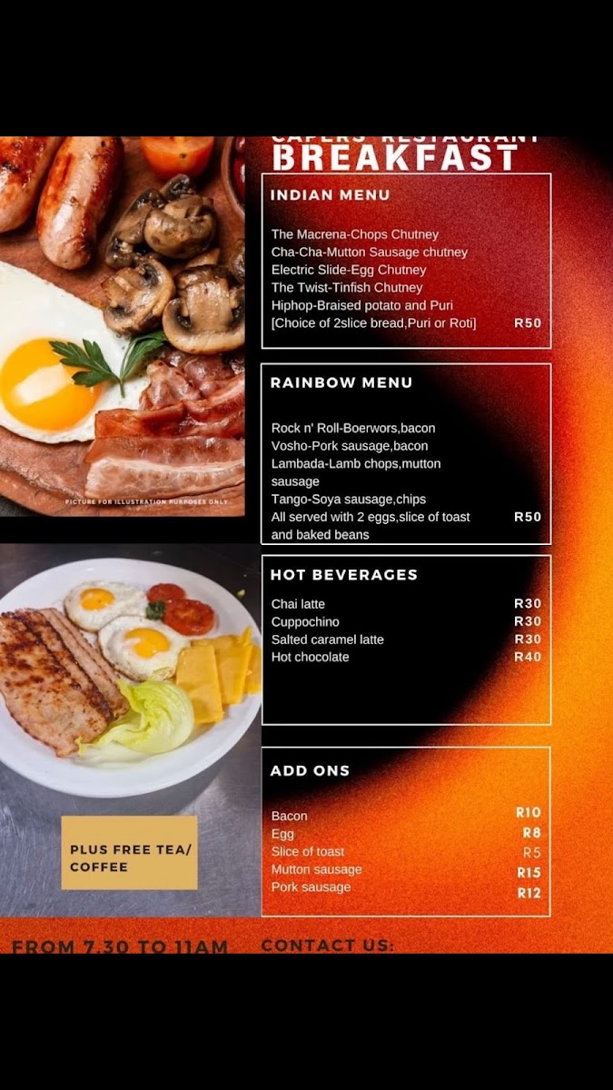 Menu Capers Restaurant And Sports Bar-10