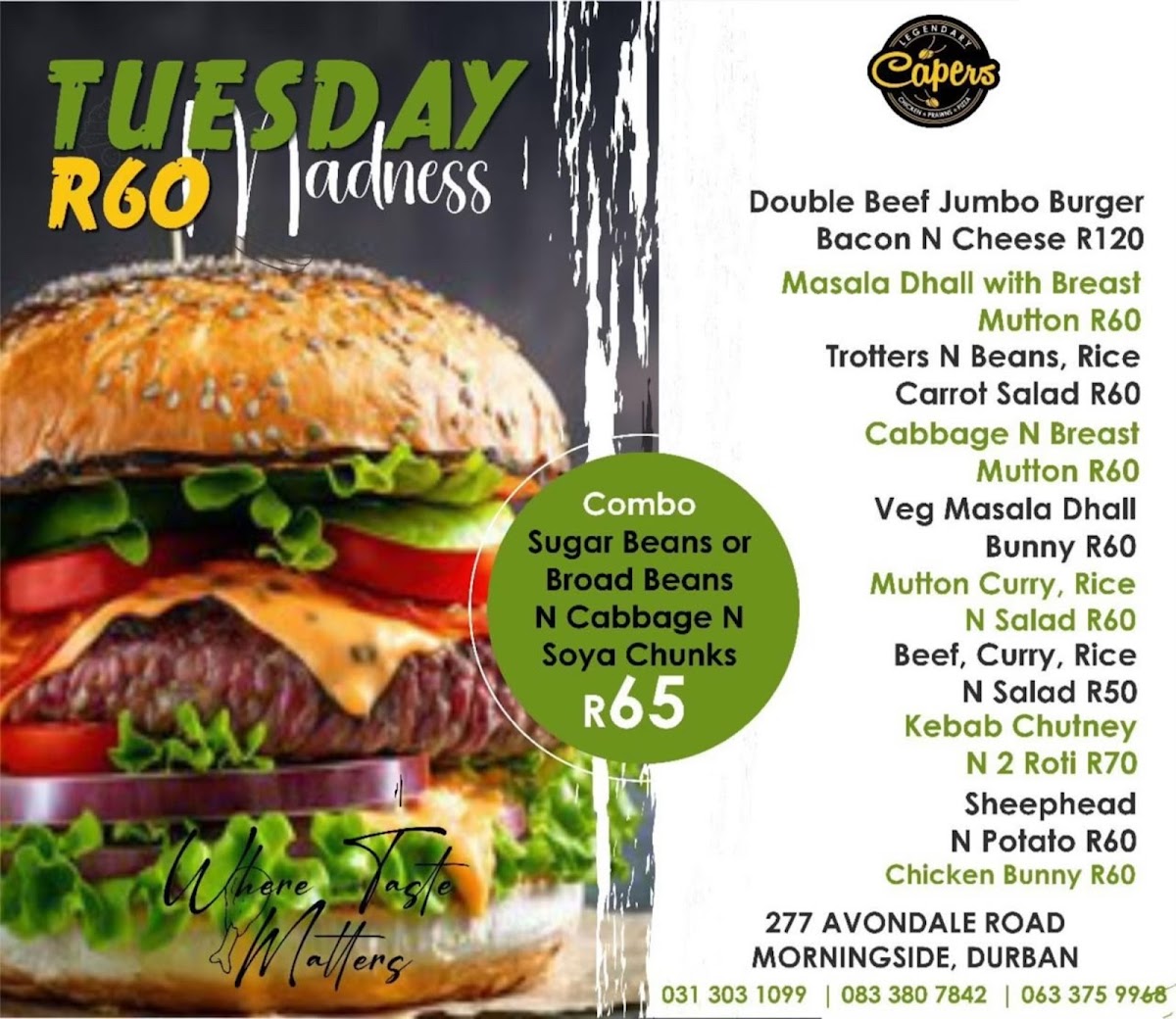 Menu Capers Restaurant And Sports Bar-3