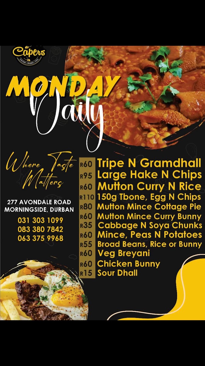 Menu Capers Restaurant And Sports Bar-5