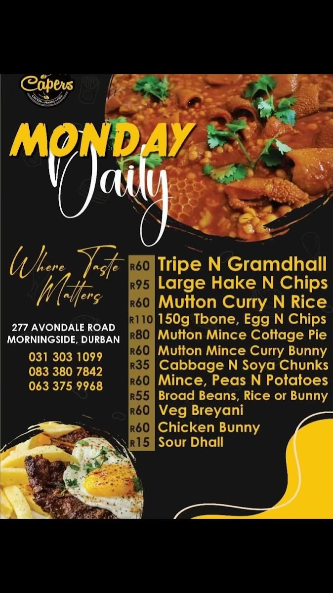 Menu Capers Restaurant And Sports Bar-6