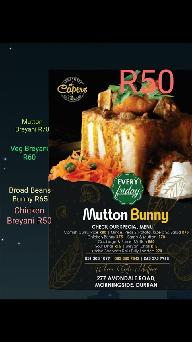 Menu Capers Restaurant And Sports Bar-8