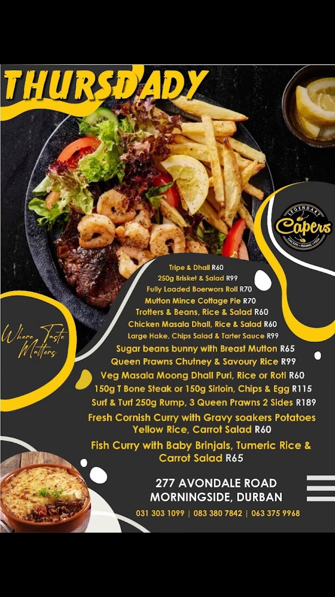 Menu Capers Restaurant And Sports Bar-9