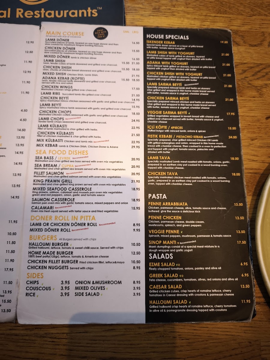 Menu Capital Restaurant Wood Green-7