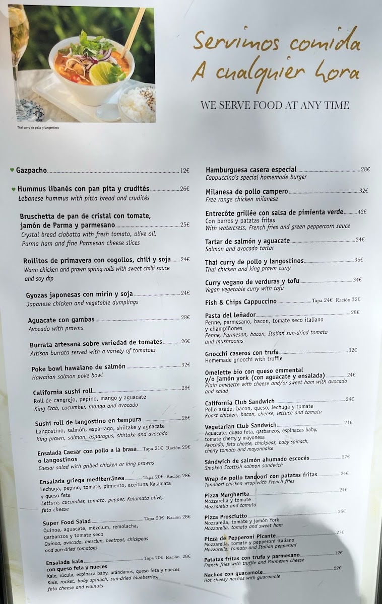 Menu Cappuccino Madrid-2
