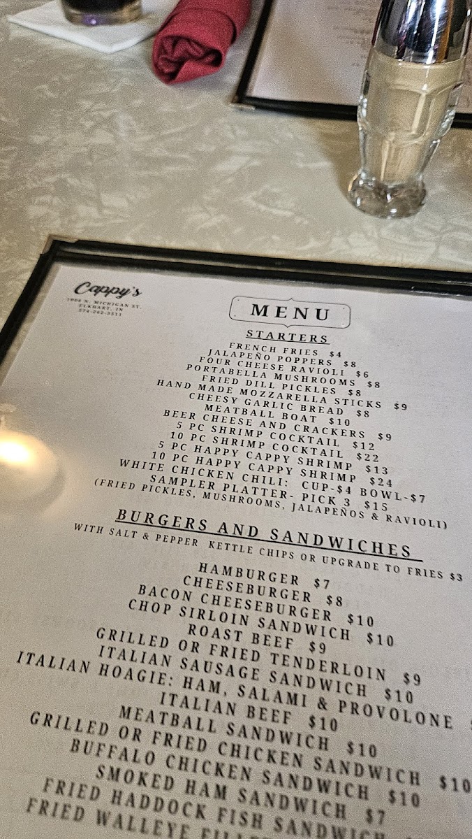 Menu Cappy's Northside Bar And Grill-8