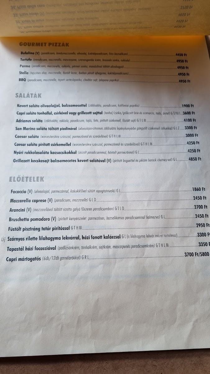 Menu Capri-5