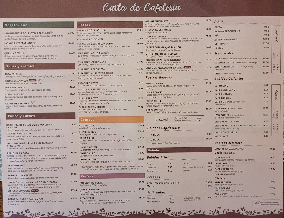 Menu Capriccio - Calle Mercaderes-3