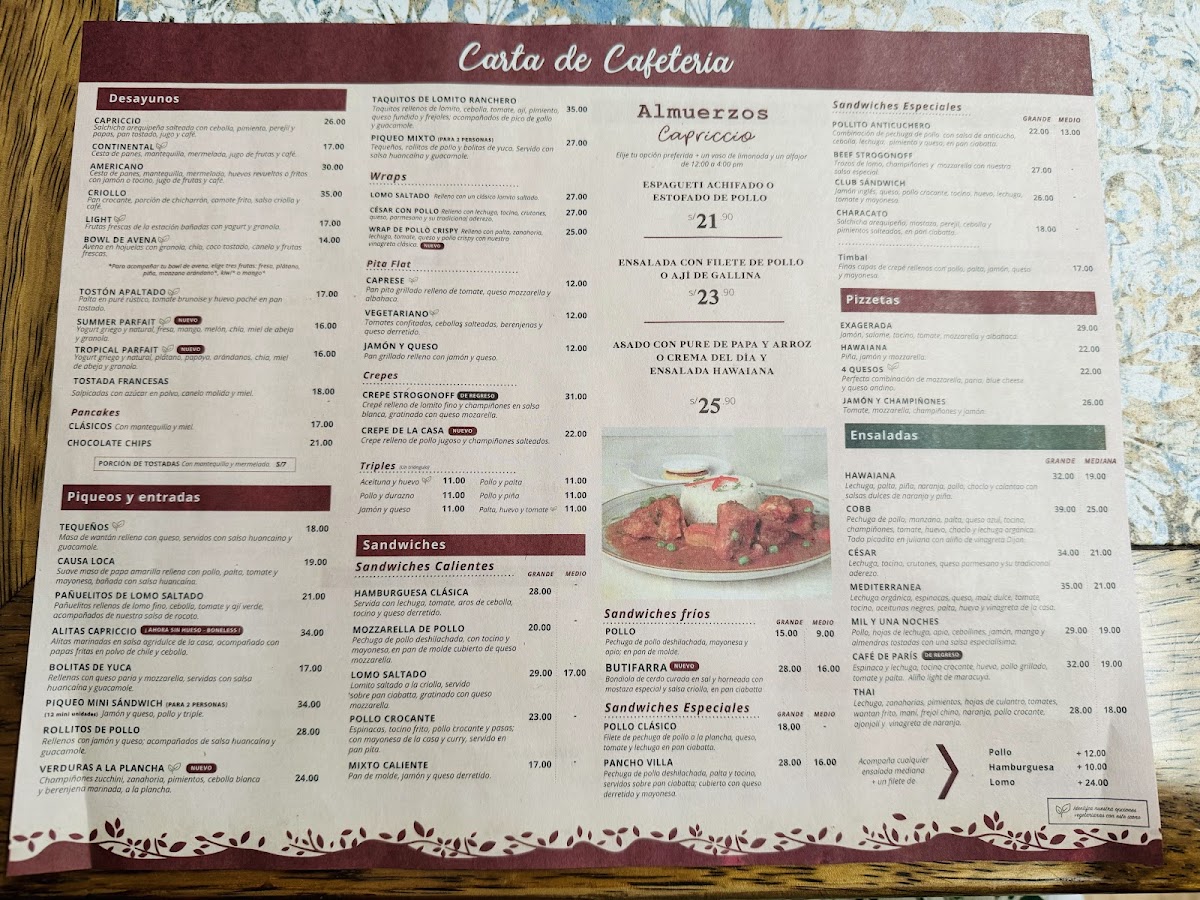 Menu Capriccio - Calle Mercaderes-6