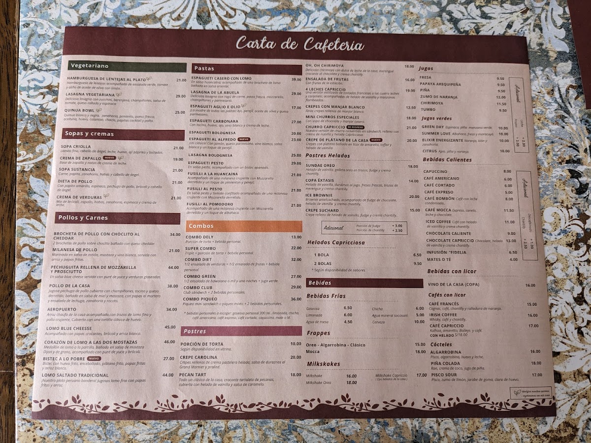 Menu Capriccio - Calle Mercaderes-8