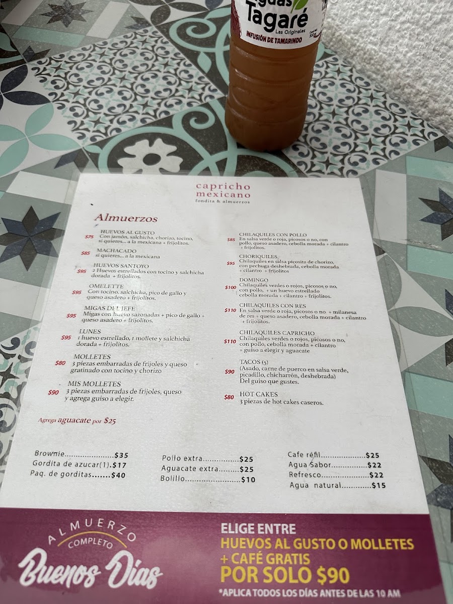 Menu Capricho Mexicano-1