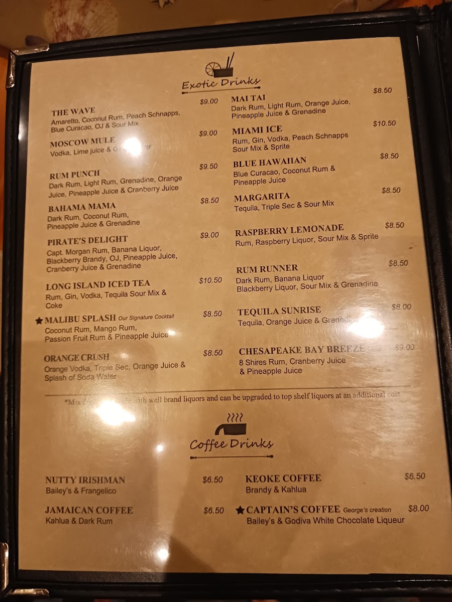 Menu Captain George's Seafood Restaurant-2