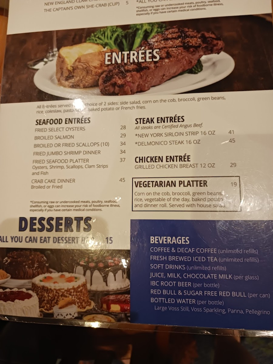 Menu Captain George's Seafood Restaurant-9