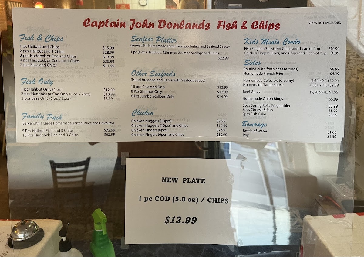Menu Captain John Donlands Fish & Chips-2