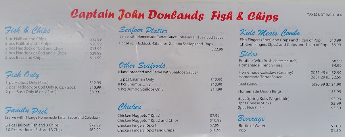 Menu Captain John Donlands Fish & Chips-3