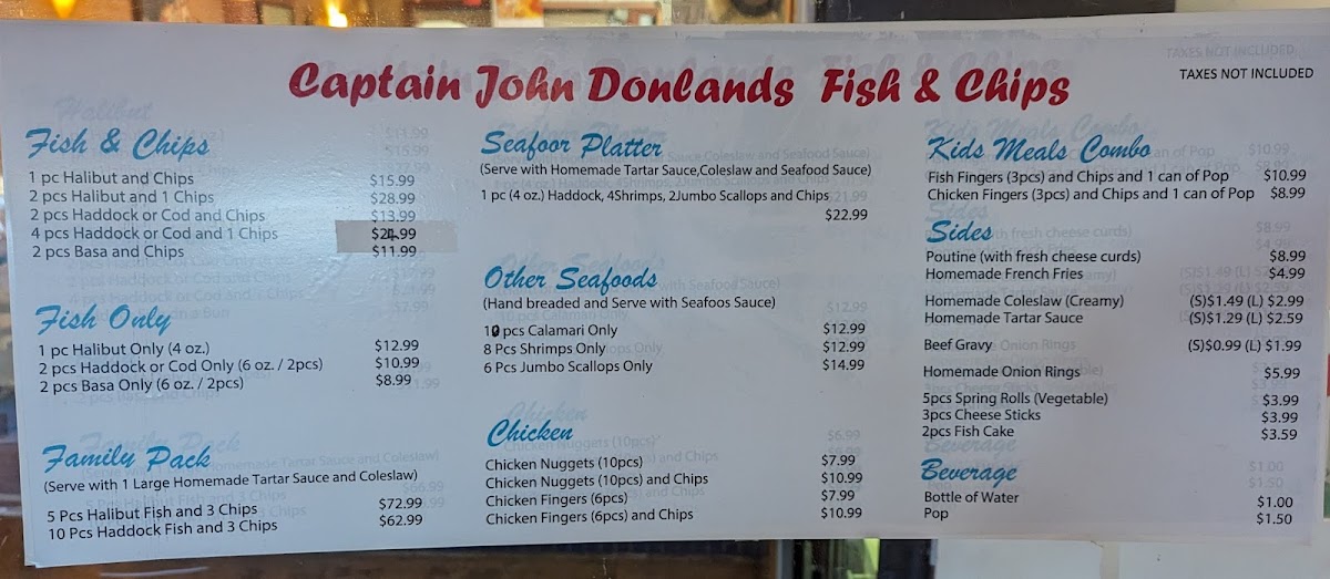 Menu Captain John Donlands Fish & Chips-6