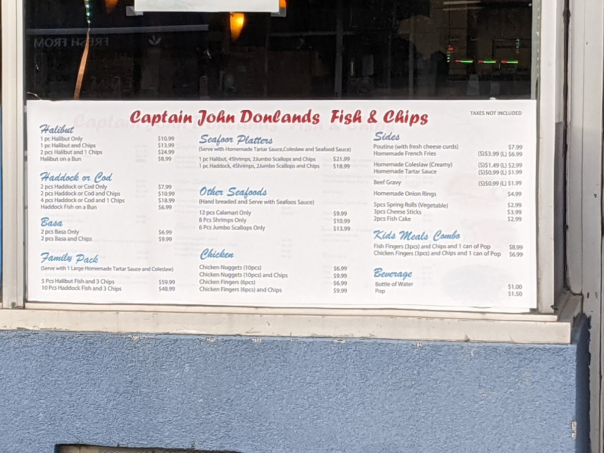 Menu Captain John Donlands Fish & Chips-8