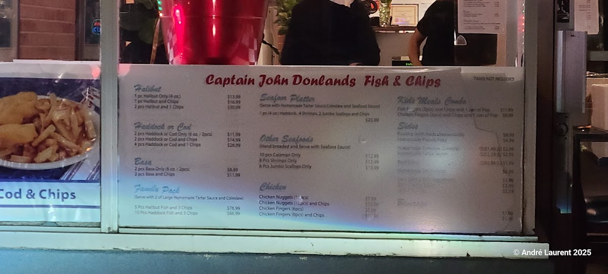 Menu Captain John Donlands Fish & Chips-9