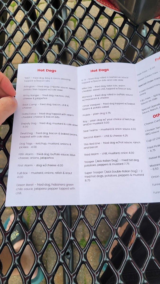 Menu Captain Paul's Firehouse Dogs-3