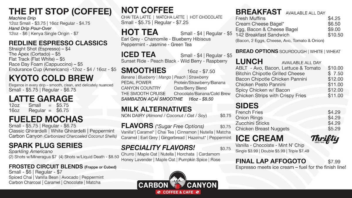 Menu Carbon Canyon Coffee Co.-2