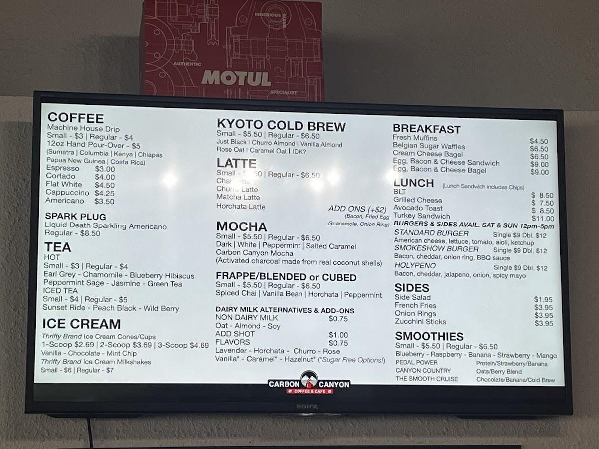 Menu Carbon Canyon Coffee Co.-4