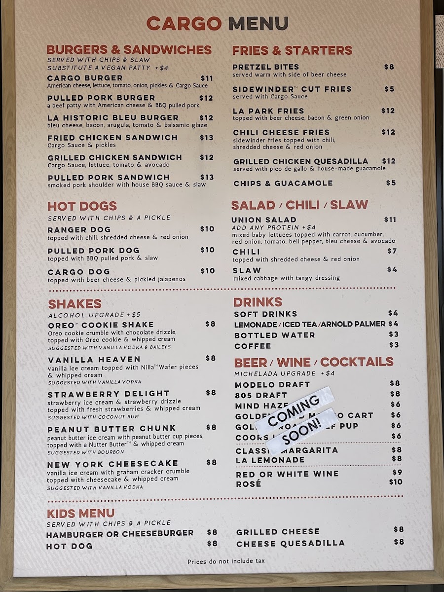 Menu Cargo Snack Shack-4