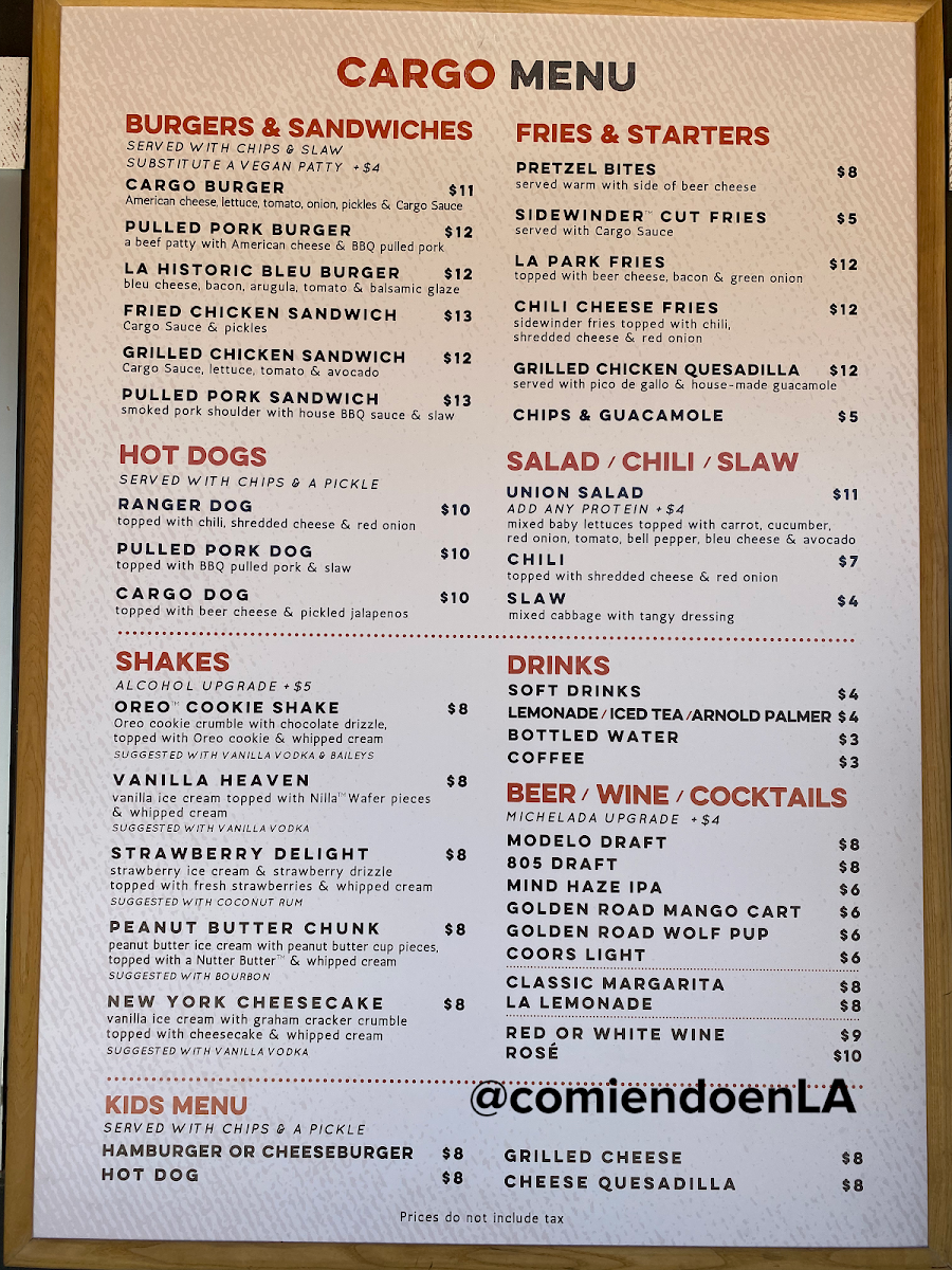 Menu Cargo Snack Shack-5