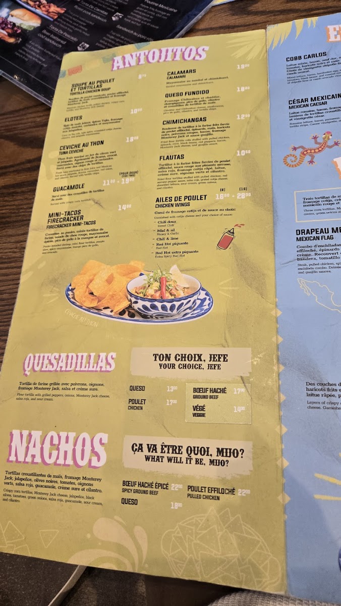 Menu Carlos & Pepe's - Saint-Léonard-9