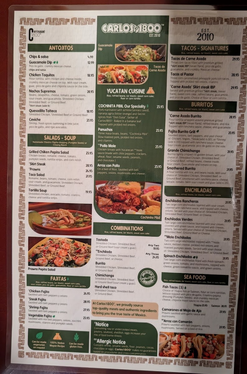Menu Carlos1800 Mexican Grill And Cantina-2
