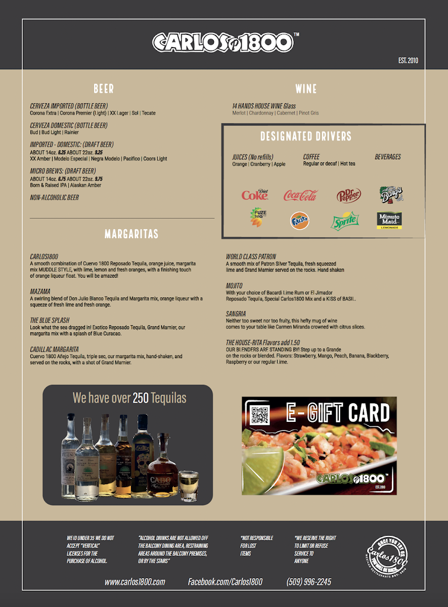 Menu Carlos1800 Mexican Grill And Cantina-4