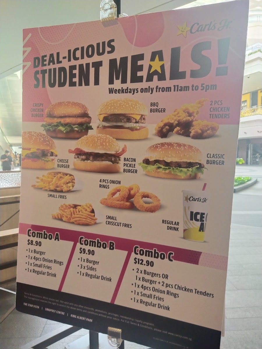 Menu Carl's Jr @ The Star Vista-1