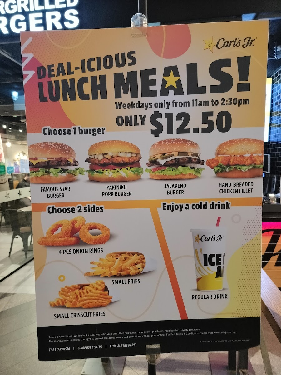 Menu Carl's Jr @ The Star Vista-3