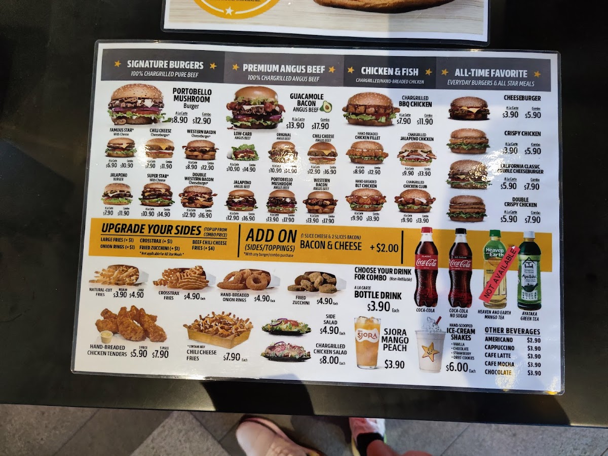 Menu Carl's Jr @ The Star Vista-6