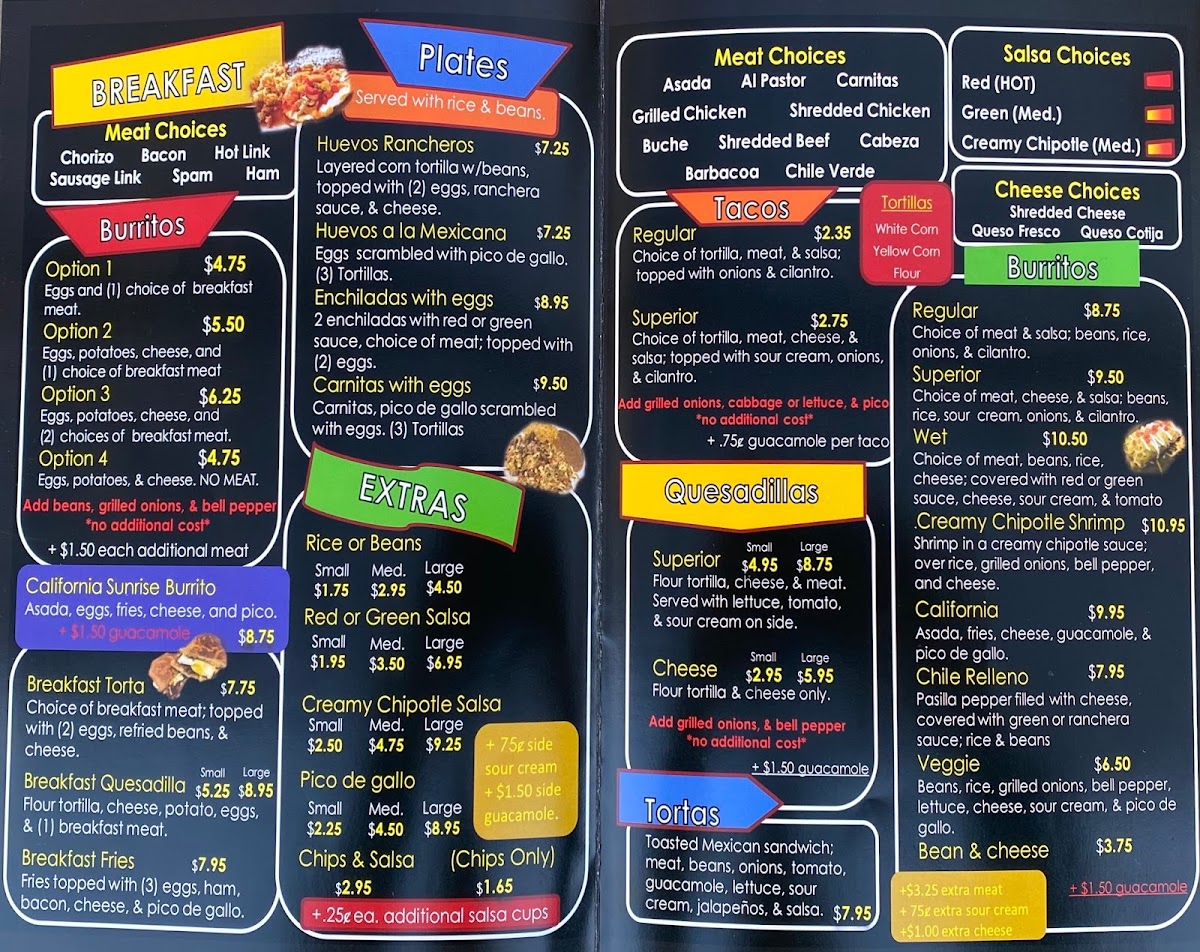 Menu Carniceria Y Taqueria Superior-1