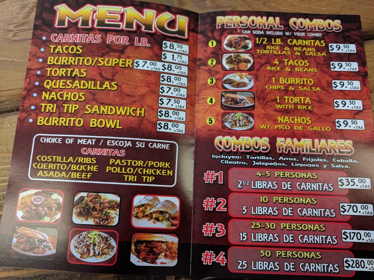 Menu Carnitas Del Bajío-3