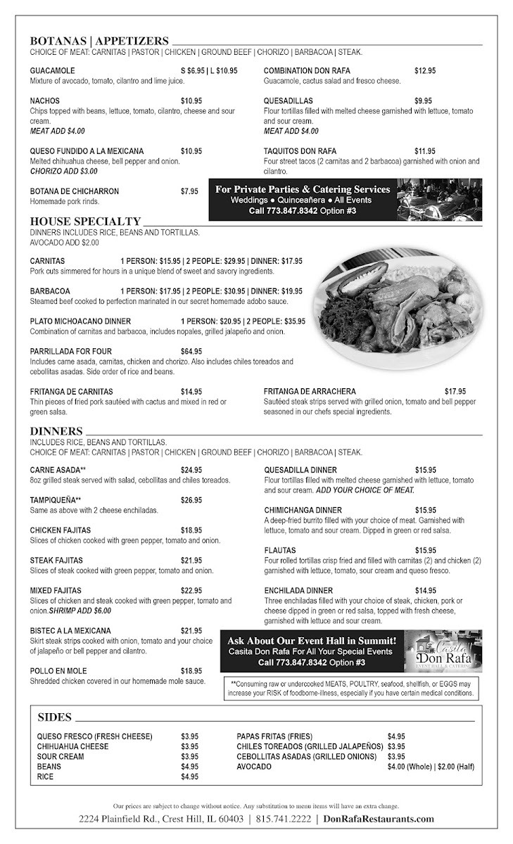 Menu Carnitas Don Rafa Restaurant-2