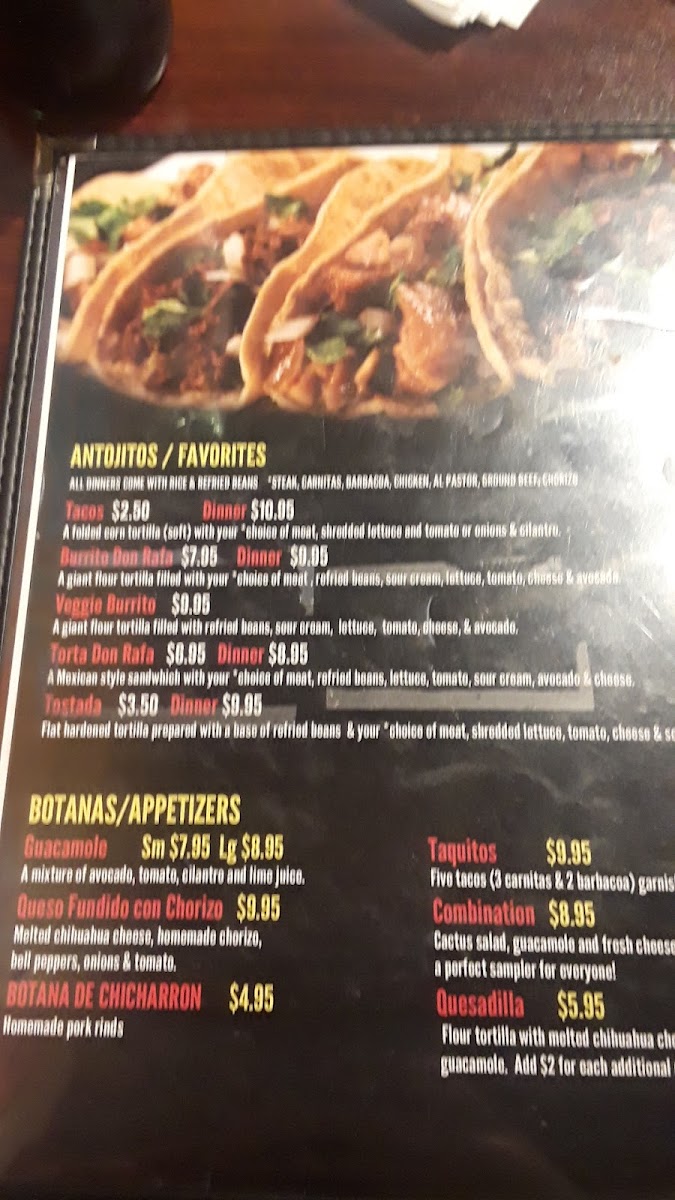 Menu Carnitas Don Rafa Restaurant-7