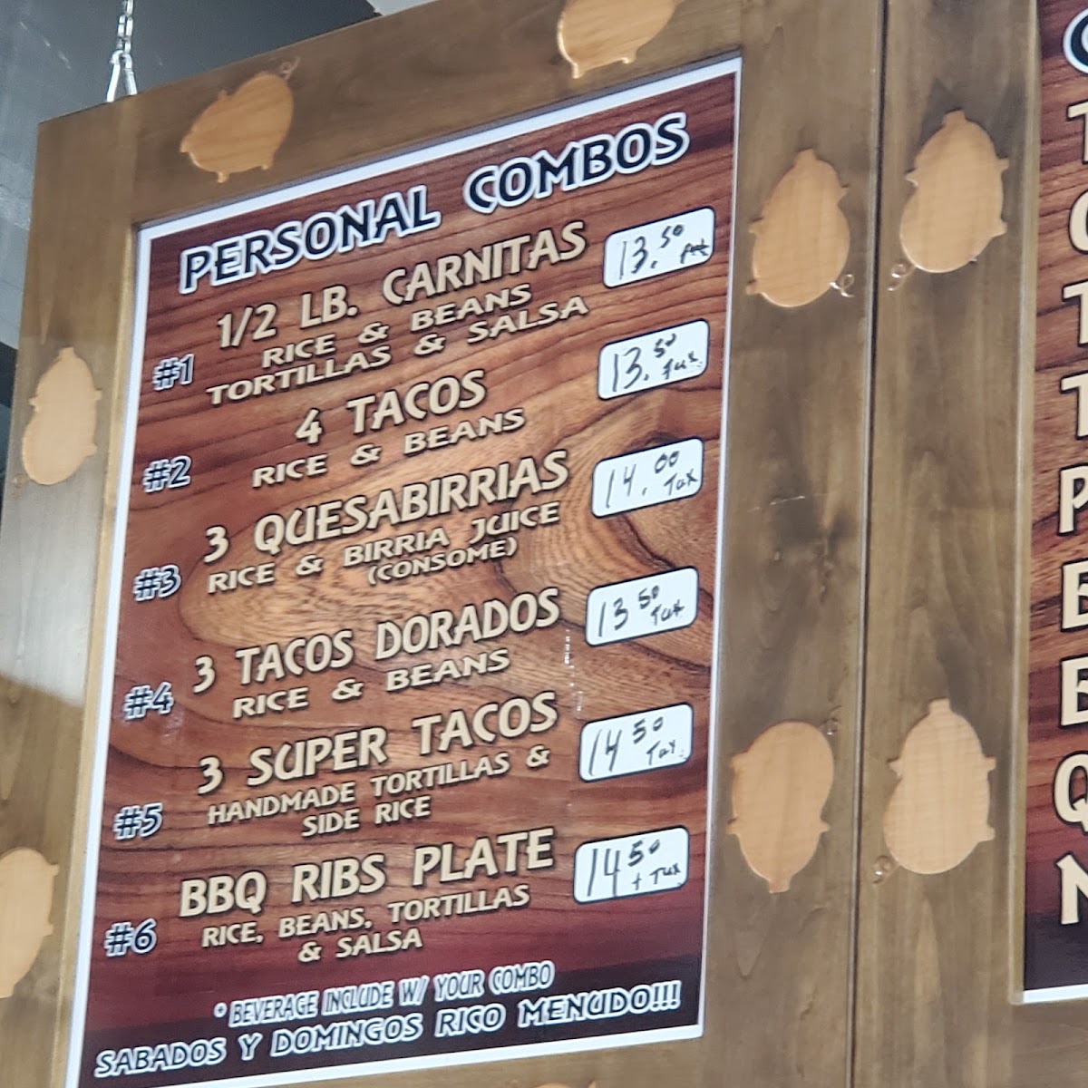Menu Carnitas El Bajio-6