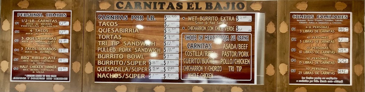 Menu Carnitas El Bajio-8