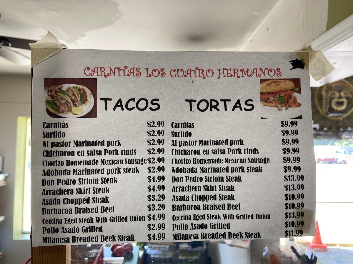 Menu Carnitas Los Cuatro Hermanos-1