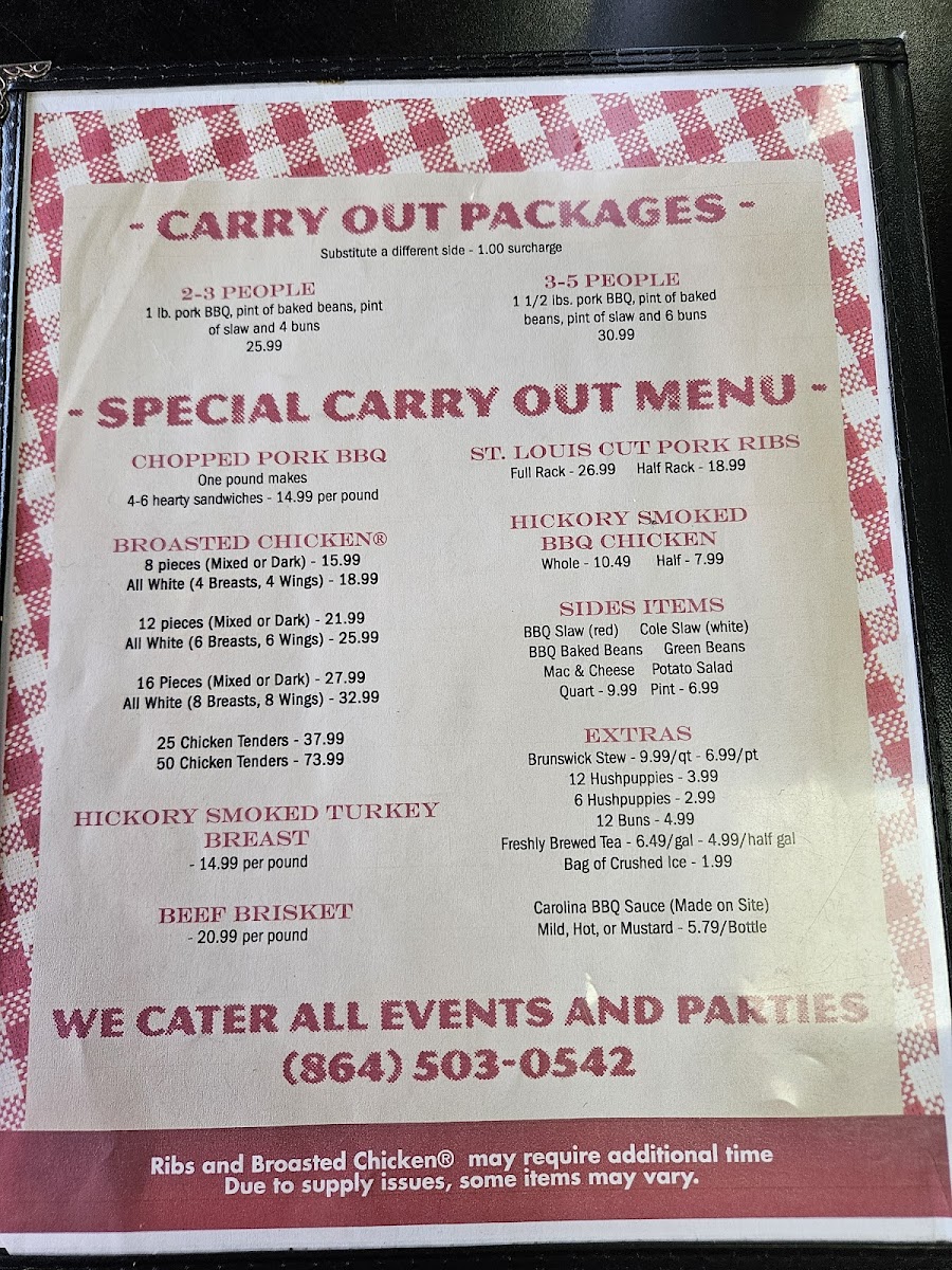 Menu Carolina Barbecue-1