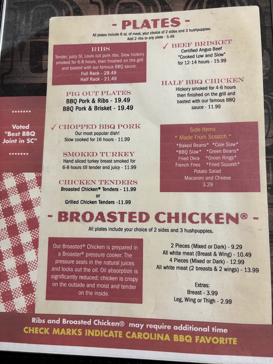 Menu Carolina Barbecue-2