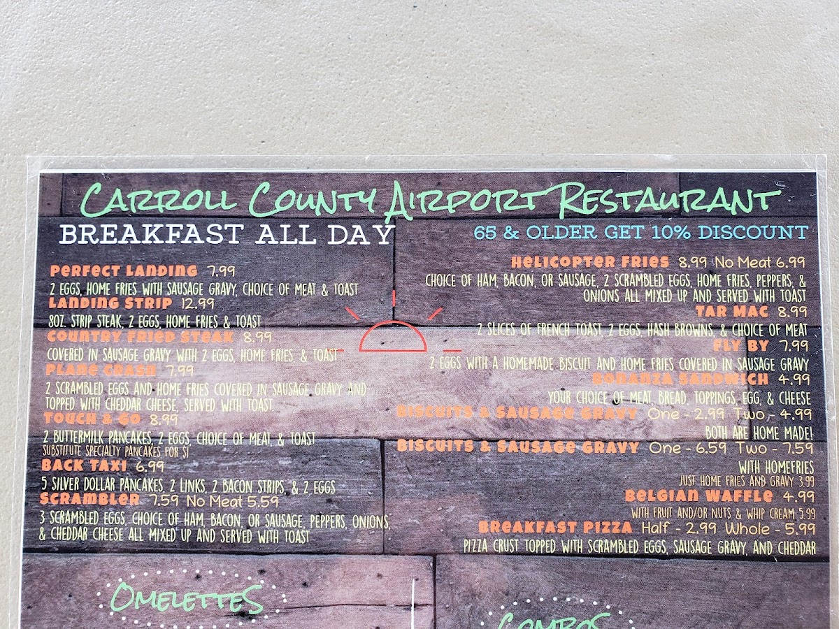 Menu Carroll County Airport Restaurant-6