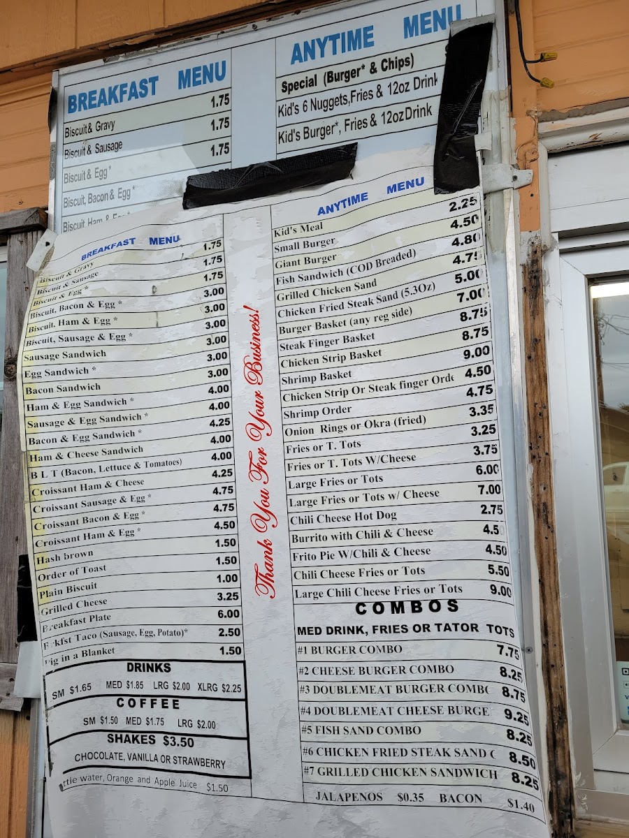 Menu Carroll's Giant Burger-4