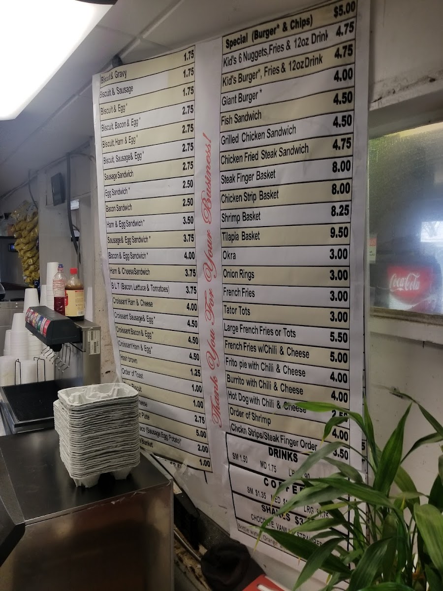Menu Carroll's Giant Burger-9