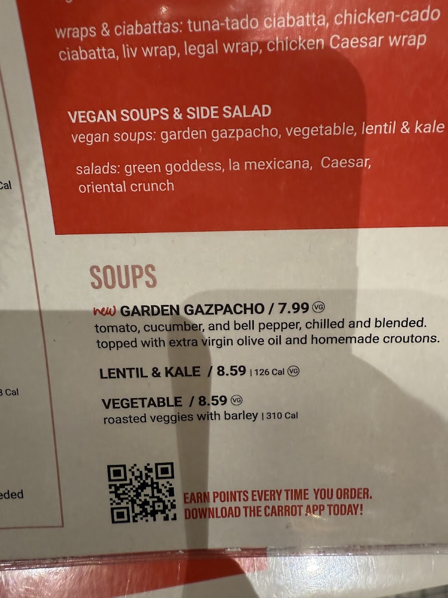 Menu Carrot Express-1