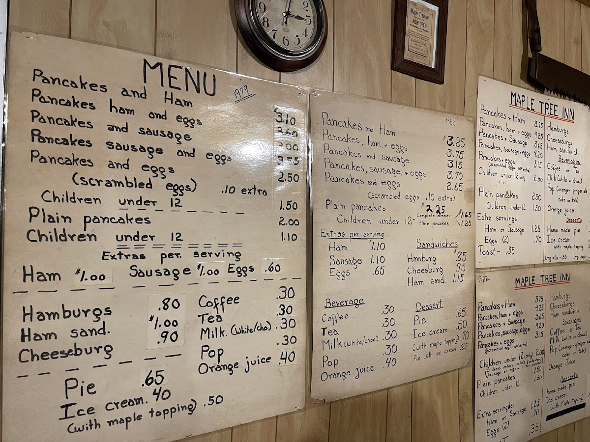 Menu Cartwright's Maple Tree Inn, Llc-6