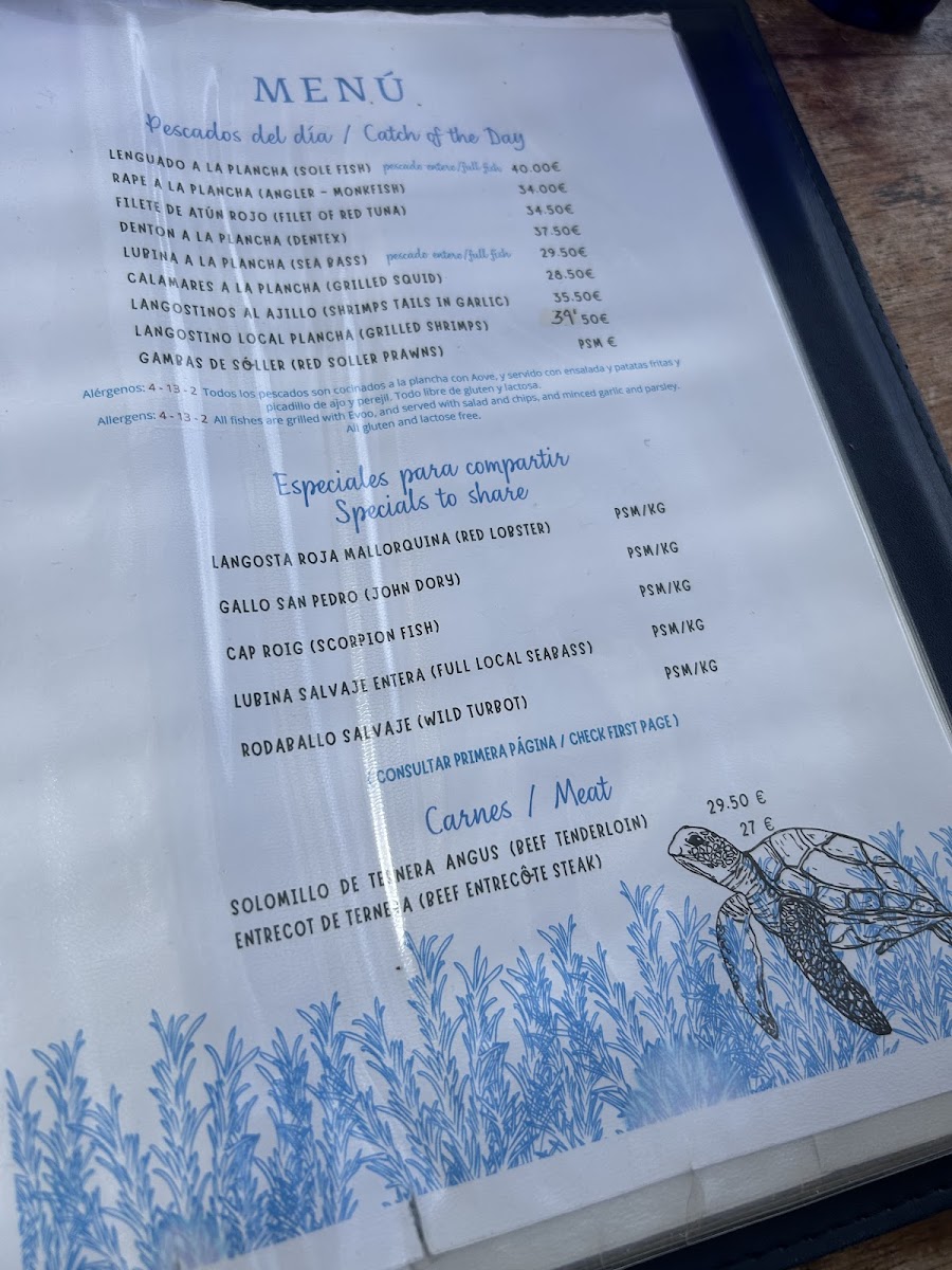 Menu Ca's Patró March-10