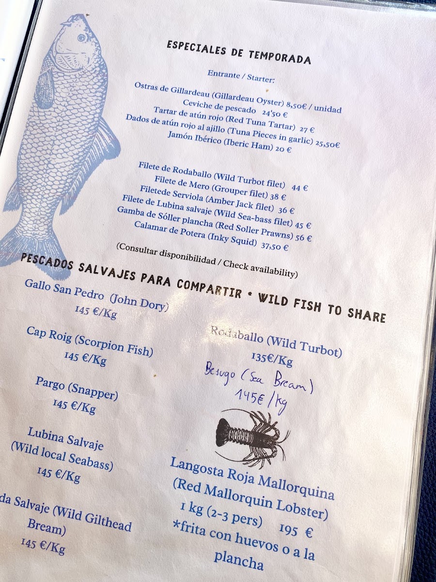 Menu Ca's Patró March-9