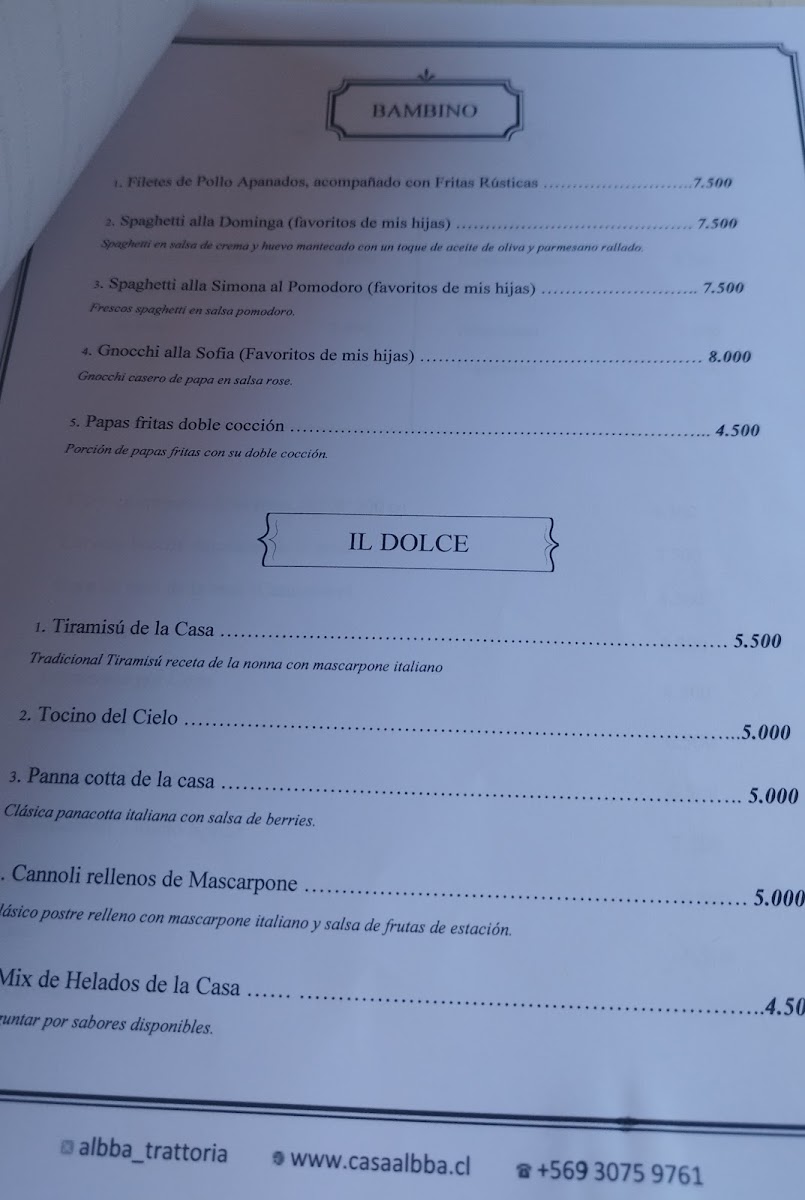 Menu Casa Albba - Pizza En Buin-2